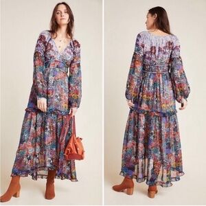 Anthropologie Maeve Annabella Maxi Dress, Size 0 (Relaxed fit & fits like a 2-4)